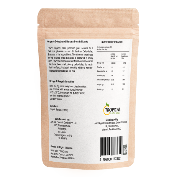 Organic Dehydrated Banana