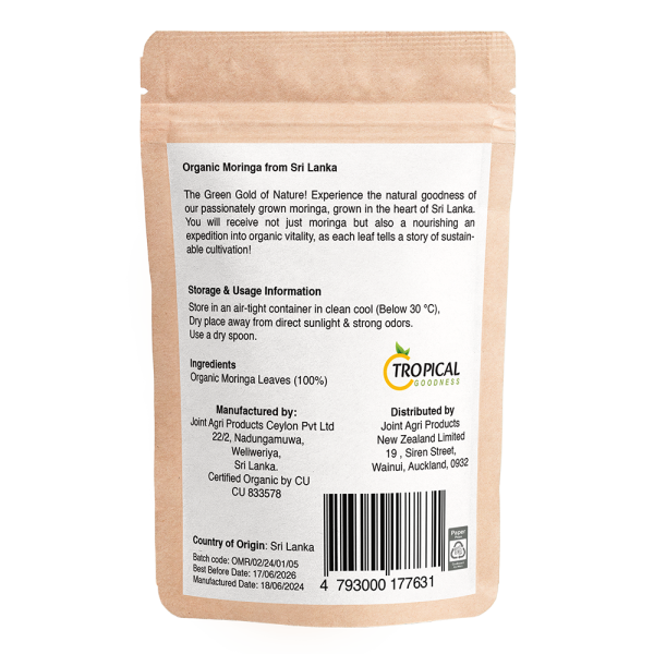 Organic Dehydrated Moringa Leaves Whole